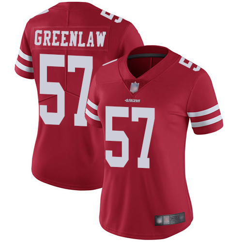 San Francisco 49ers Limited Red Women Dre Greenlaw Home NFL Jersey #57 Vapor Untouchable->san francisco 49ers->NFL Jersey